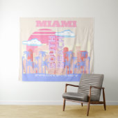 Tenture Miami Beach, Miami Travel Art, Preppy Room, Pastel (En situation (horizontale))