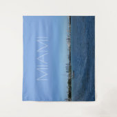 Tenture Miami Skyline avec votre texte (Devant)