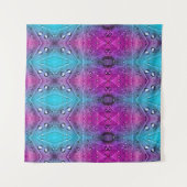 Tenture Miami X Pluie sur la feuille verte Ikat (Devant (Horizontal))