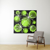 Tenture Mid Century Circles Starburts Chartreuse (En situation (horizontale))