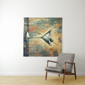 Tenture Mid Century Mixed Media Martini Art (En situation (horizontale))