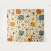 Tenture Mid Century Modern Starburst Pattern (Devant (Horizontal))