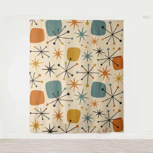 Tenture Mid Century Modern Starburst Pattern (Devant)