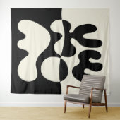 Tenture Mid Century Moderne Bioabstraction (En situation (horizontale))