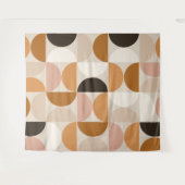 Tenture Mid Century Moderne Rétro Motif Brown Tons de la T (Devant (Horizontal))