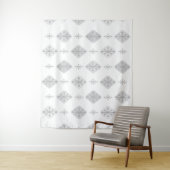 Tenture Midcentury Starburst Diamonds Light Gray (En situation)