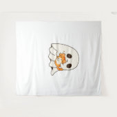 Tenture Mignon fantôme et chat, T-shirt classique Hallowee (Devant (Horizontal))