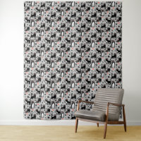 Mignon motif sans couture de chat noir sur fond gr
