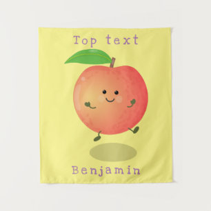 Tenture Mignon petit pêcher jaune de dessin animé