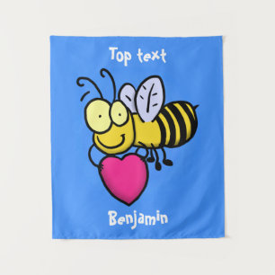 Tenture Mignonne illustration de dessin animé d'abeille dr