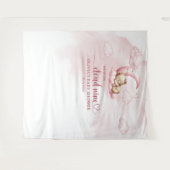 Tenture Mignonne nuage d'ours en peluche neuf fille rose (Devant (Horizontal))