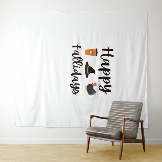 Tenture Mignonne saison d'automne Joyeux Fallidays Thanksg (En situation (horizontale))