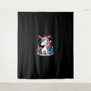 Tenture Mignonne Unicorne Noël Filles Enfants Noël Noël No