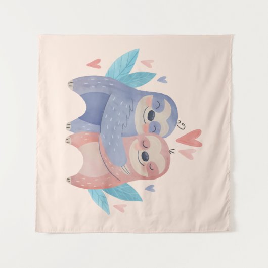 Tenture Mignonnes Fentes En Amour (Devant (Horizontal))