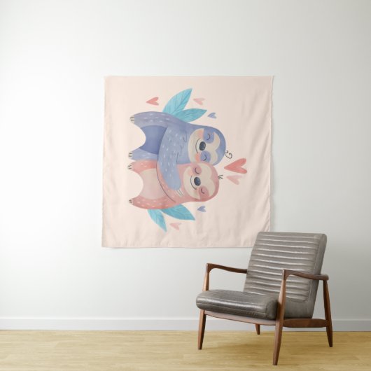 Tenture Mignonnes Fentes En Amour (En situation (horizontale))