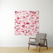 Tenture Mignonnes Zones Rouges Roses Simples (En situation (horizontale))