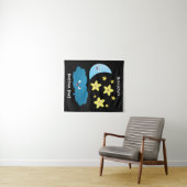 Tenture Mignons étoiles chantant, lune et bande dessinée d (En situation (horizontale))