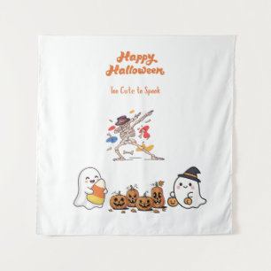 Tenture Mignons squelettes Dabbing Kawaii fantômes d'Hallo