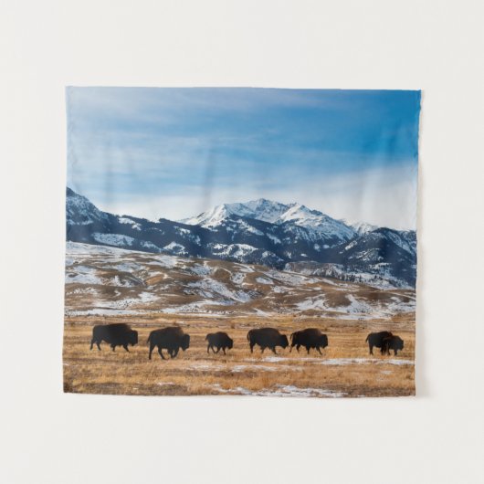 Tenture Migration de bison (Devant (Horizontal))