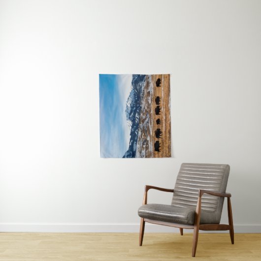 Tenture Migration de bison (En situation)