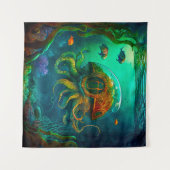 Tenture Miles Under the Sea Art Illustration Steampunk (Devant (Horizontal))