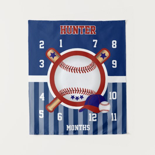 Tenture Milestone Baby Photo Prop Baseball ⚾ Sport (Devant)