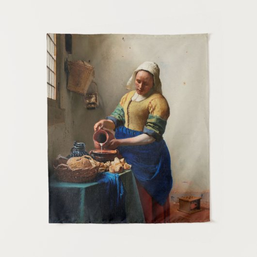Tenture Milkmaid Kitchen Maid par Johannes Vermeer (Devant)