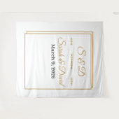 Tenture Mimimalist Gold Border Wedding Banner (Devant (Horizontal))