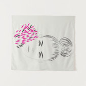 Tenture Mini ligne art femme dessin haut de la mode (Devant (Horizontal))