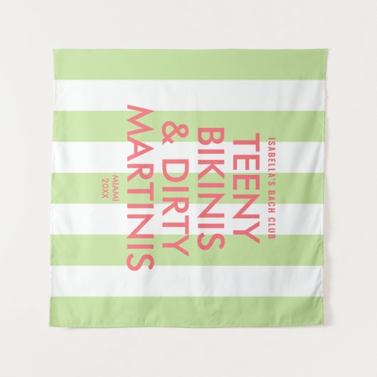 Tenture Mini maillots de bain & sales Martinis Club Bach r (Devant (Horizontal))