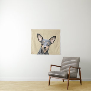 Tenture Miniature Pinscher Peinture mignonne Chien Art ori