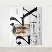 Tenture Minimal Bold Year Arch Grad Photo Graduation White (Devant)