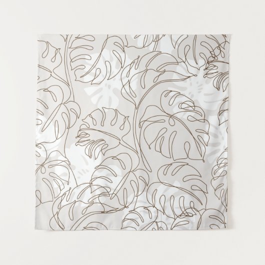 Tenture Minimal botanical art seamless pattern. Tropical m (Devant)
