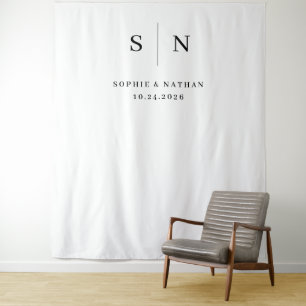 Tenture Minimal et chic Mariage noir et blanc