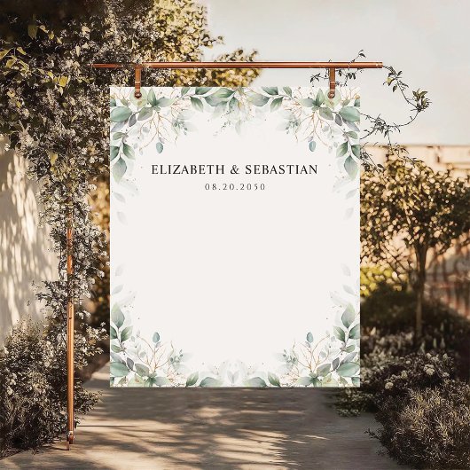 Tenture Minimal Eucalyptus Wedding Backdrops
