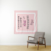Tenture Minimal Fifty Fabuleux Typographie Rose 50 Anniver (En situation (horizontale))