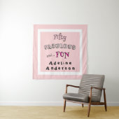 Tenture Minimal Fifty Fabuleux Typographie Rose 50 Anniver (En situation)