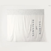 Tenture Minimalisme à points blanc cassé sophistiqué (Devant (Horizontal))
