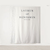 Tenture Minimalisme à points blanc cassé sophistiqué (Devant)