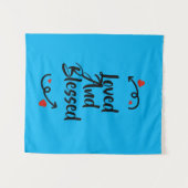 Tenture Minimalisme noir blanc aimé et béni (Devant (Horizontal))