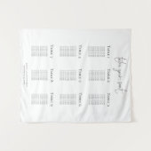 Tenture Minimalist 9 Table Wedding Seating Chart (Devant (Horizontal))