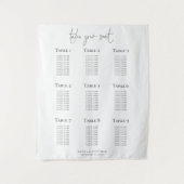 Tenture Minimalist 9 Table Wedding Seating Chart (Devant)