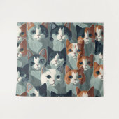 Tenture Minimalist Cats Collage Wallpaper (Devant (Horizontal))