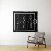 Tenture Minimalist Elegant Black & White Wedding (En situation (horizontale))