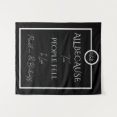 Tenture Minimalist Elegant Black & White Wedding (Devant (Horizontal))