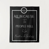 Tenture Minimalist Elegant Black & White Wedding (Devant)