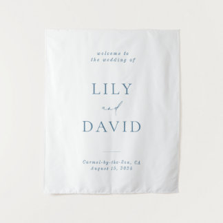 Tenture Minimalist Elegant Welcome Wedding Tapestry
