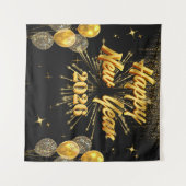 Tenture Minimalist Gold And Black New Year Backdrop (Devant (Horizontal))