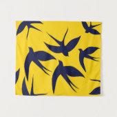 Tenture Minimalist Swallow Small (34" x 40") Tapestry (Devant (Horizontal))