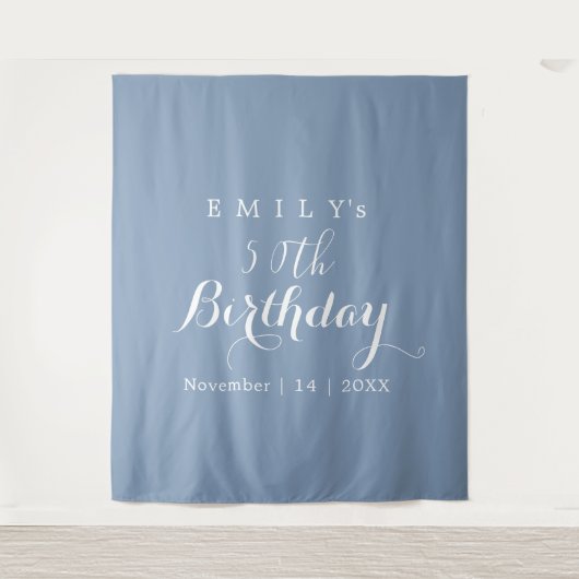 Tenture Minimalist Typography Birthday Party Design  (Devant)